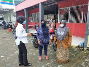 Sosialisasi Patuh Protokol Kesehatan, Sat Res Narkoba Demak Dipasar Bintoro