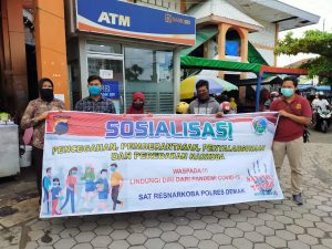 Sosialisasi Darurat Covid 19, Sat Res Narkoba Demak
