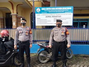 Beri Rasa Aman Kepada Jamaah, Unit Turjawali Laksanakan Patroli Gereja