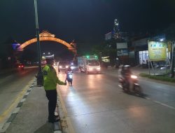 Pemantauan Secara Intens Arus Lalu Lintas Malam Hari Oleh Anggota Lantas Polres Demak