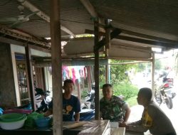 Babinsa dan Bhabinkamtibmas Polsek Demak Berikan Himbauan Kamtibmas Jelang Pemilu 