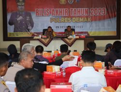 Gelar Rilis Akhir Tahun, Kapolres Demak : Tren Kriminalitas dan Pelanggaran Lalulintas Menurun