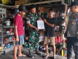 Menjelang Pemilu Bhabinkamtibmas Bersama Babinsa Sosialisasikan Maklumat Kapolda Tentang Larangan Knalpot Brong