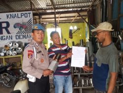 Polsek Demak Kota Gencar Patroli Dialogis Himbau Pemilik Bengkel Stop Penggunaan Knalpot Brong