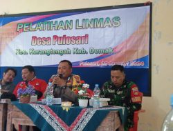 Polsek Karangtengah Gelar Pelatihan Linmas Untuk Pengamanan TPS Pemilu 2024