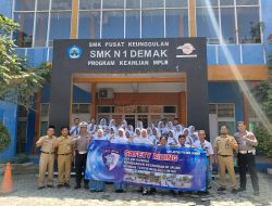 Peringati Hari Lalu Lintas, Satlantas Polres Demak Gelar Sosialisasi Safety Riding,