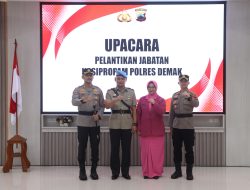 Kapolres Demak Kukuhkan Kasi Propam Baru, Tegaskan Pentingnya Disiplin dan Transparansi